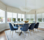 54. Roller shades kitchen table